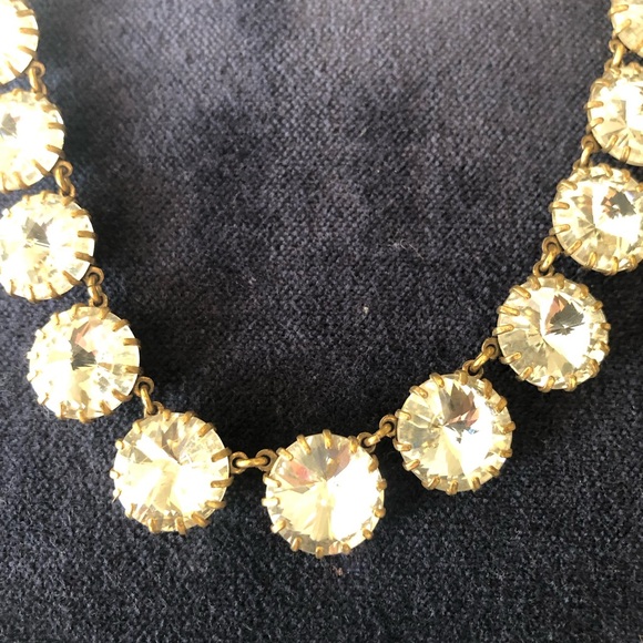 J CREW Rhinestone/Crystal and Gold Statement Necklace. - Picture 4 of 11